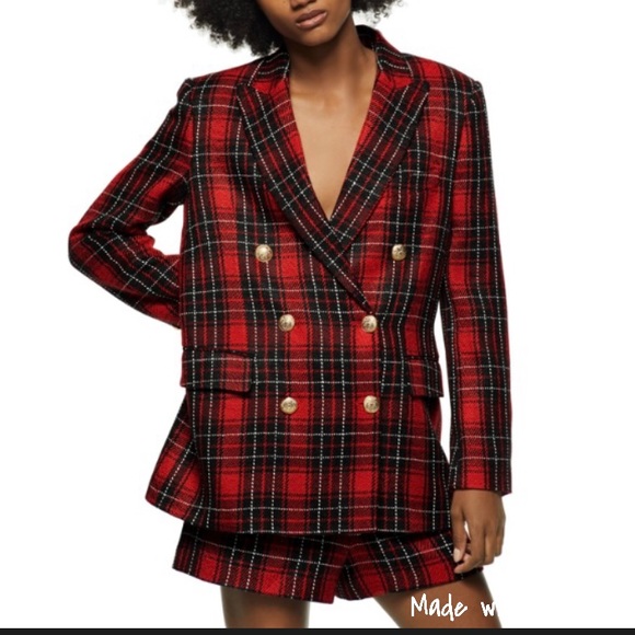 Zara double breasted button tweed blazer NWT - Picture 10 of 10